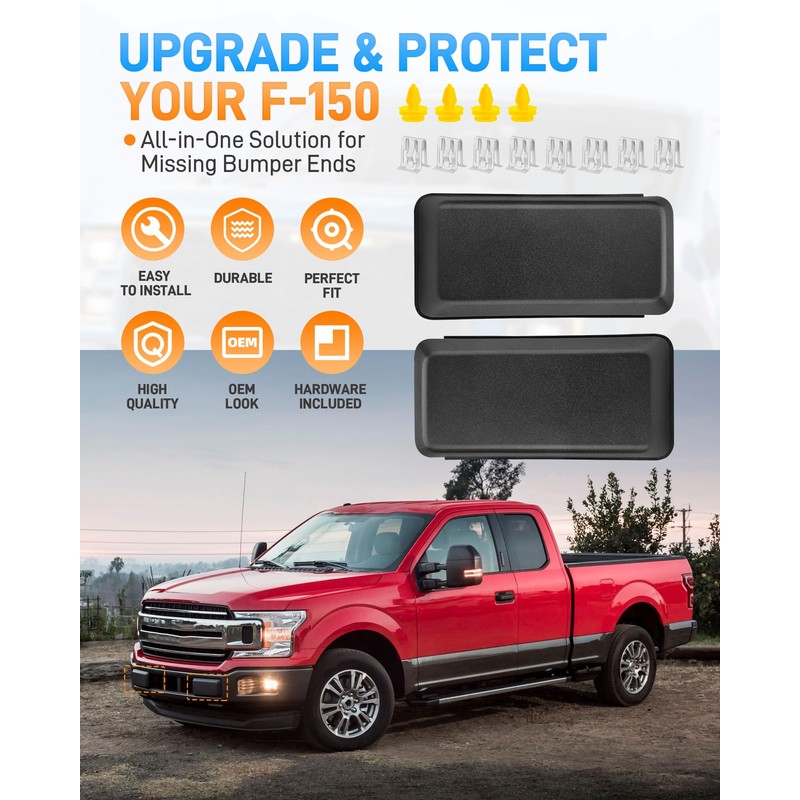 Sejaede F150 Front Bumper Guard Pad Cover Compatible with Ford