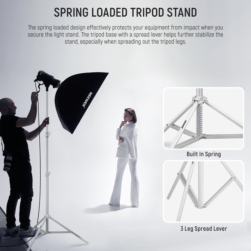 NEEWER Light Stand for Photography 87 – 200 cm, Tripod