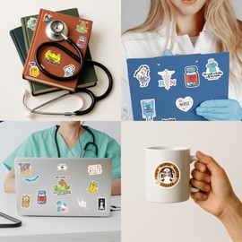 120Pcs Funny Nurse Stickers, Nursing Gift by Puraesla, Hilarious Sticker Pack, Medical Decals for Computer, Cups, Planner Laptop, Water Bottle Gifts for Health Care Workers