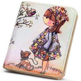 APHISON Womens Wallet RFID Wallet Women Slim Bifold Compact Small Wallet for Women with ID Credit Card Holder Zipper Coin Wallet