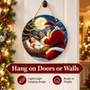  Christmas Santa Claus and Baby Jesus 2D Wooden Hanging