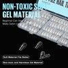 TOMICCA Medium Coffin Nail Tips, 504Pcs Half Matte Soft Acrylic