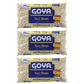 Navy Beans by Goya, Whole Dried Beans, Nutritious and Versatile, Rich in Fiber, 3-Pack, 16oz. Bags