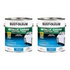 Rust-Oleum 349354-2PK Metallic Garage Floor Paint and Primer, Gallon, Cobalt