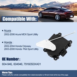 LCWRGS HVAC Blend Door Actuator Compatible with Acura MDX 2002-2006, Honda Odyssey 2002-2004, Honda Pilot 2003-2008, Main, Temperature/Air Flap Actuator, 604-946, 604946, 79160S0XA01