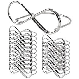Tulov Pack of 20 Wedding Place Card Holders, Photo Picture Cards Display Stand, Infinity Message Clip, Table Number Holder, Place Card Clips for Weddings, Party and Restaurant Table Decoration (Silver)