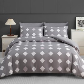 Lazzaro Polka Dot Double Duvet Set - Premium Microfiber Reversible Double Duvet Cover (200 x 200 cm) 3 Pcs - Ultrasoft Hypoallergenic Luxury Quilt Cover Bedding Set With Zipper Closure For All Seasons