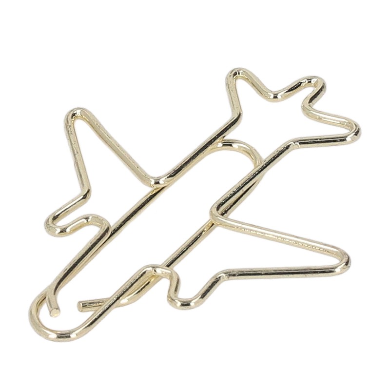 100Pcs Paper Clips Gold Cute Unique Shape Electroplating Process Lightweight