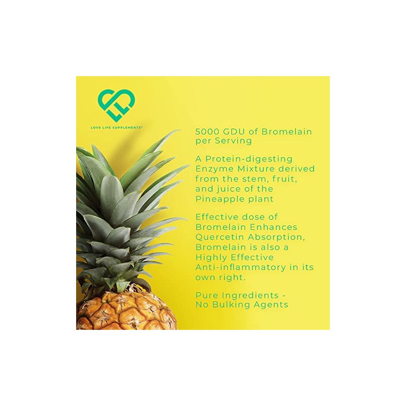 Quercetin & Bromelain 1000mg | 60 Capsules - 30 Servings