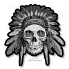 OwnTheAvenue 4Pcs - Indian Chief Skull Flames Laptop Bumper Auto