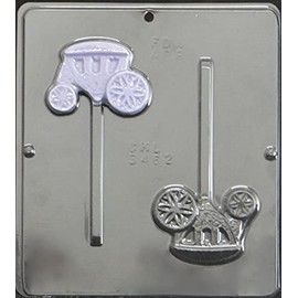 Stagecoach Cinderella Carriage Lollipop Chocolate Candy Mold 3462 (2 cavity mold)