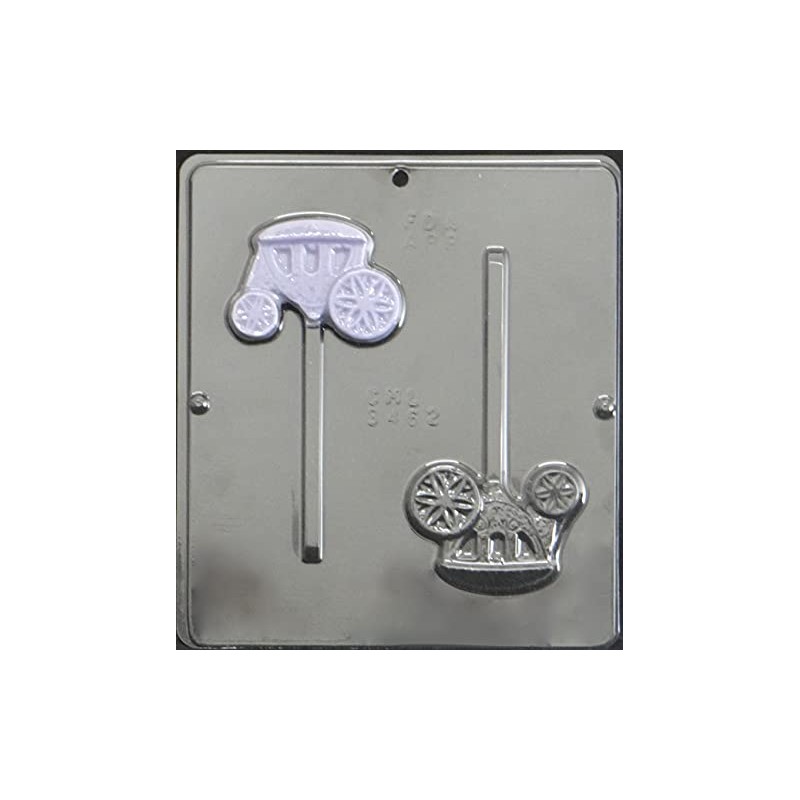 Stagecoach Cinderella Carriage Lollipop Chocolate Candy Mold 3462 (2 cavity