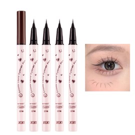 UNYOKE Pear Blossom Rain Fine and Smooth Eyeliner Waterproof, Sweat Proof, Smear Resistant, Very Thin and Long Lasting, For Beginners, Men and Women -02# Brown