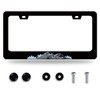 Mountains License Plate Frame Personalise Mountain License Plate Frames Black