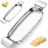 2Pcs Butter & Cheese Slicer Cutter, Stainless Steel Butter Cutter