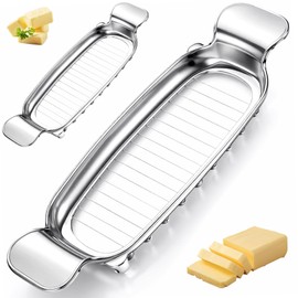 2Pcs Butter & Cheese Slicer Cutter, Stainless Steel Butter Cutter