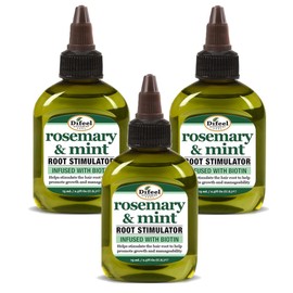 Difeel Estimulador de raíz de romero y menta con biotina 2.5 oz. - Tratamiento del cuero cabelludo para el crecimiento del cabello, aceite de menta de romero para el crecimiento del cabello (3 pzas)