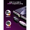 VAFOTON 240W Magnetic USB C Adapter 9 Pin 540° Rotation