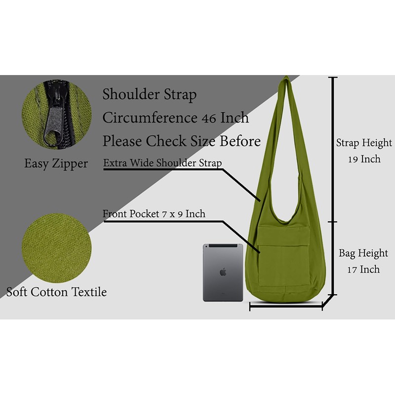 Your Cozy Crossbody Handbag, Handmade Boho Cotton Bag, Unisex, olive