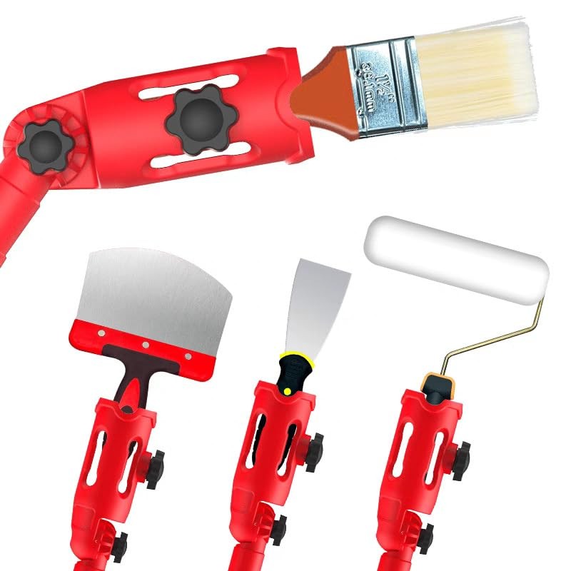 Multi-Angle Paint Brush Extender for High Ceiling Walls Corners,Extension Pole