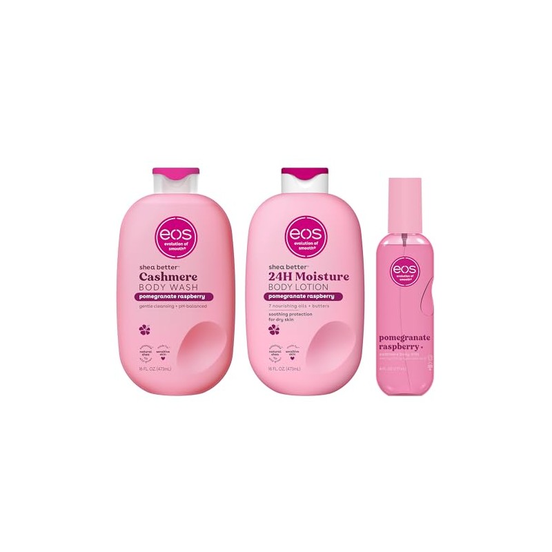 eos Essentials Bundle - Gel de baño, niebla corporal, loción