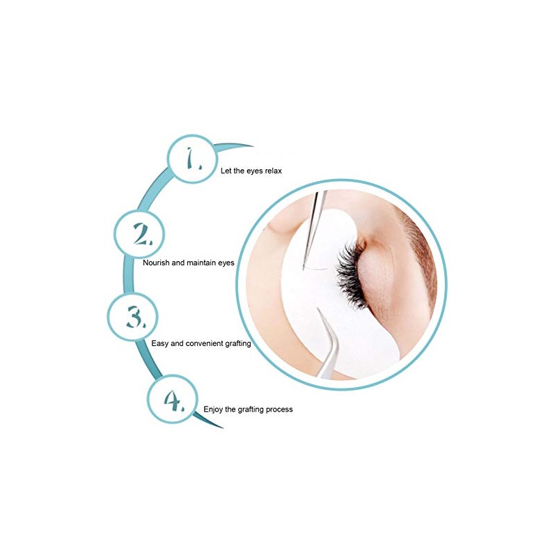 100 pares de extensiones de pestañas con parche, parches para