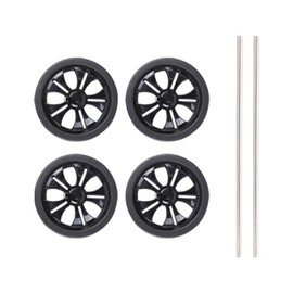 Choggwatong set, Harujil wheel, 8 inch 20cm stainless steel rod, 2P Fishing Catch Box Wheels (4-pack) + Stainless Steel Rods (2-pack)