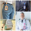 SHENLIU 60 Sets Name Badge Holders with Clip, Multicolor Leather