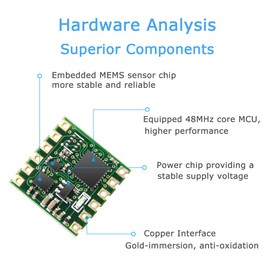 WitMotion WT61 Plus TTL Version Built-in MPU6050 High Precision 3-Axis Angle + Gyro + Accelerometer Sensor (+ -16g) + 4-Axis 6-Axis Accelerometer (0.2-200Hz Output) Karman Filtering Tilt Angle Sensor for Arduino, Raspberry Pi and More