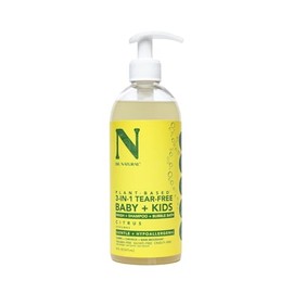 Dr. Natural Shampoo 3 en 1 Bebés y Niños Natural, Orgánico, Sin Sulfatos y Parabenos | Jabón Líquido para Cuerpo y Baño de Burbujas | Hipoalergénico, Libre de Lágrimas, Hidratante, Hecho de Plantas (Cítricos Refrescantes)
