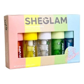Set 5 Sheglam Lip Oil Gloss Labios Hidratante Sabor Frutal