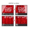 iJDMTOY Gloss Red Real Carbon Fiber Keyless Engine Start/Stop Push