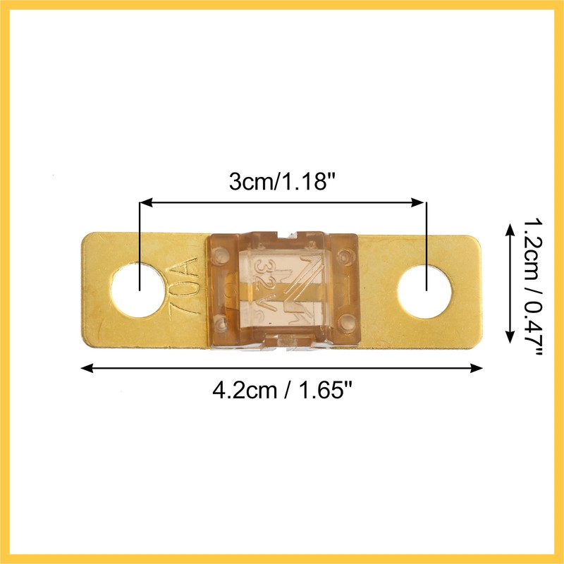 REPAIROCK 2pcs 70A 32V AMI Fuses Replacement for Automotive Marine