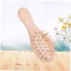 Gatuida Natural Beech Wooden Paddle Hair Brush Ergonomic Scalp Massage