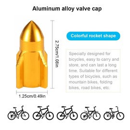 AVUELOI Valve Caps, Pack of 10 Bicycle Tyre Valve Caps, Bicycle Valve Caps Dust Caps, Valve Cover Tyre Valve Caps, Aluminium Bicycle Valve Cap