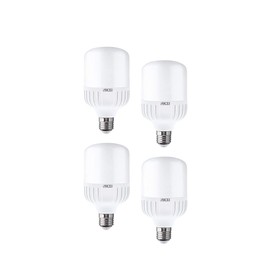AKSI - Foco LED de Alta Potencia EQUIVALENTE 135W CONSUME 20W - Tipo T - Luz blanca E27 - Pack de 4 focos vatios