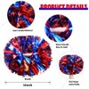 Hooshing 2PCS Blue and Red Pom Poms Cheerleading Rainbow Cheer