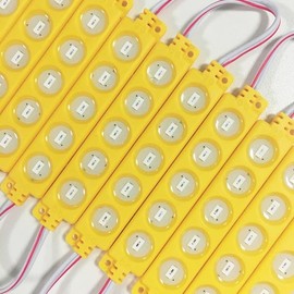 niccryle 100 pcs 5 LED Module LED Storelight IP65 Waterproof 1.44W Windows Decorative Back Light Sign Modules LED Advertising Lighting for Letter Signs (Yellow)