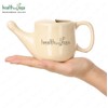 HealthAndYoga™ Flojar Ceramic Jala Neti Pot with Nostril Plugging Support