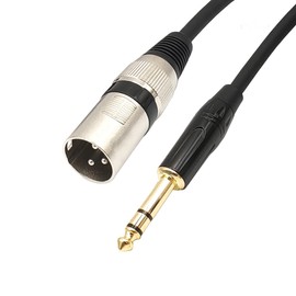 Voluty Tek 1/4 inch to XLR Cable 6.35MM TRS Male to XLR Male Cable 3.3ft for Studio Recording Live Sound