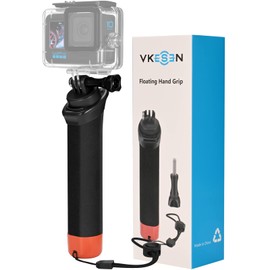 Vkesen Floating Hand Grip, Waterproof Monopod, GoPro Accessories for Diving Shooting for Hero 13/12/11/10/9/8/7/MAX/DJI Osmo Action Camera
