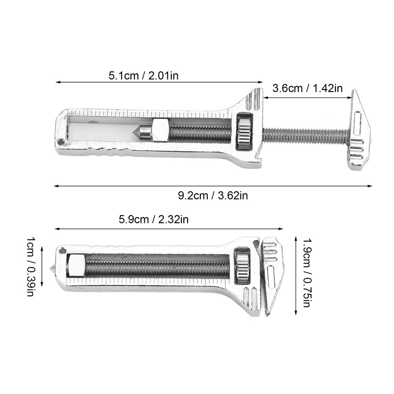 2PCS Mini Multitool Wrench Adjustable Compact Multifunctional Bottle Opener Wrench