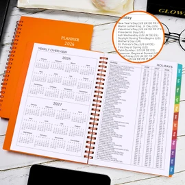 2026 Planner - Planner 2026, 2026 Planner Weekly and Monthly with Tabs, Jan 2026 - Dec 2026, 6.25" × 8.3", Strong Twin-Wire Binding
