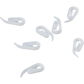 couponhub 50pcs Curtain Hanging Hooks Ring Window Curtain Hanger Hooks White Plastic Curtain Hook for Car Home Office Curtain