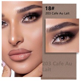 Kaely Pressed Single Eyeshadow Makeup, Cafe Au Lait Matte Highly Pigmented Monochrome Eye Shadow Palette, Waterproof Neutral Powde Mini Eyeshadow, sombras para ojos, Lightweight Blendable, 18