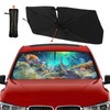 Ocean Turtle Car Windshield Sun Shade Umbrella Foldable Car Umbrella