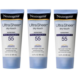 Neutrogena 3x Neutrogena Ultra Sheer Dry-Touch SPF 55 Sunscreen Lotion 3oz 3 pack READ