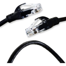 DynaCable Heavy Duty Cat6 Ethernet Copper Cable with Snagless RJ45 Connectors | 2 Pack/25FT | 24 AWG 550MHz | UL-Listed | 10 GB Max Speed for Fast Computer Networking | Black