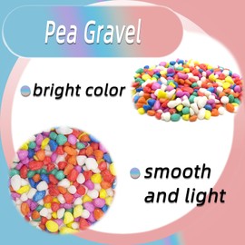 TACOLO Mixed Color Pebbles for Crafts, 0.9 Pound Natural Polished Aquarium Gravel, Decorative Pebbles for Indoor Plants, Turtle Tank, Vase, Succulents Cactus, Garden Landscaping