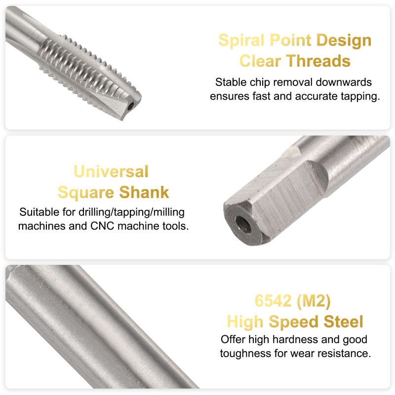 QUARKZMAN M10 x 1.5 H2 Metric Spiral Tip Tap Drill,